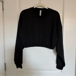 Alo Yoga Cropped Sweatshirt Black